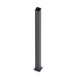 Edelstahlpfosten 100x100-2000 mit Ankerflansch - Anthrazit RAL 7016