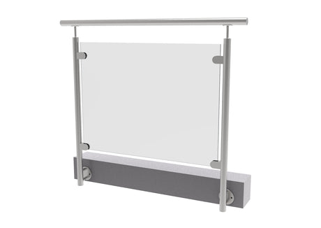 Endpfosten, Seitenverankerung - rechts - + plate