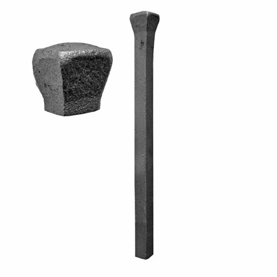 Stab mit geschmiedete Beendigung h150, 12x12mm