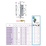 Cylinder lock for JP profile 40x40mm
