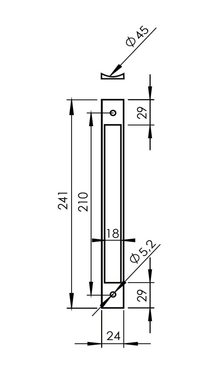 PVC-Adaptionsplatte für Schlösser und Rundrohre