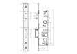 Cylinder lock for JP profile 60x40mm AISI304