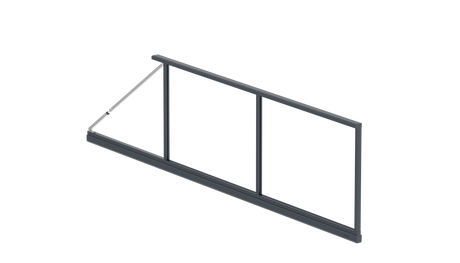 Aluminiumrahmen für freitragendes Schiebetor 6 x 2,125 m, Anthrazit R7016, mit Spanner - SET