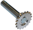 Wellendurchmesser. 25,4 mm mit 18-Zahn-Verzahnung