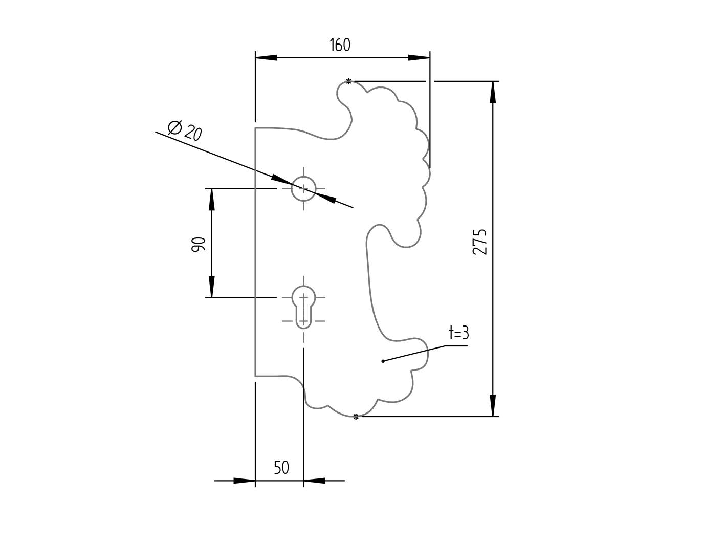 Schlossplatte – rechts 275x160, t3, C90, D22
