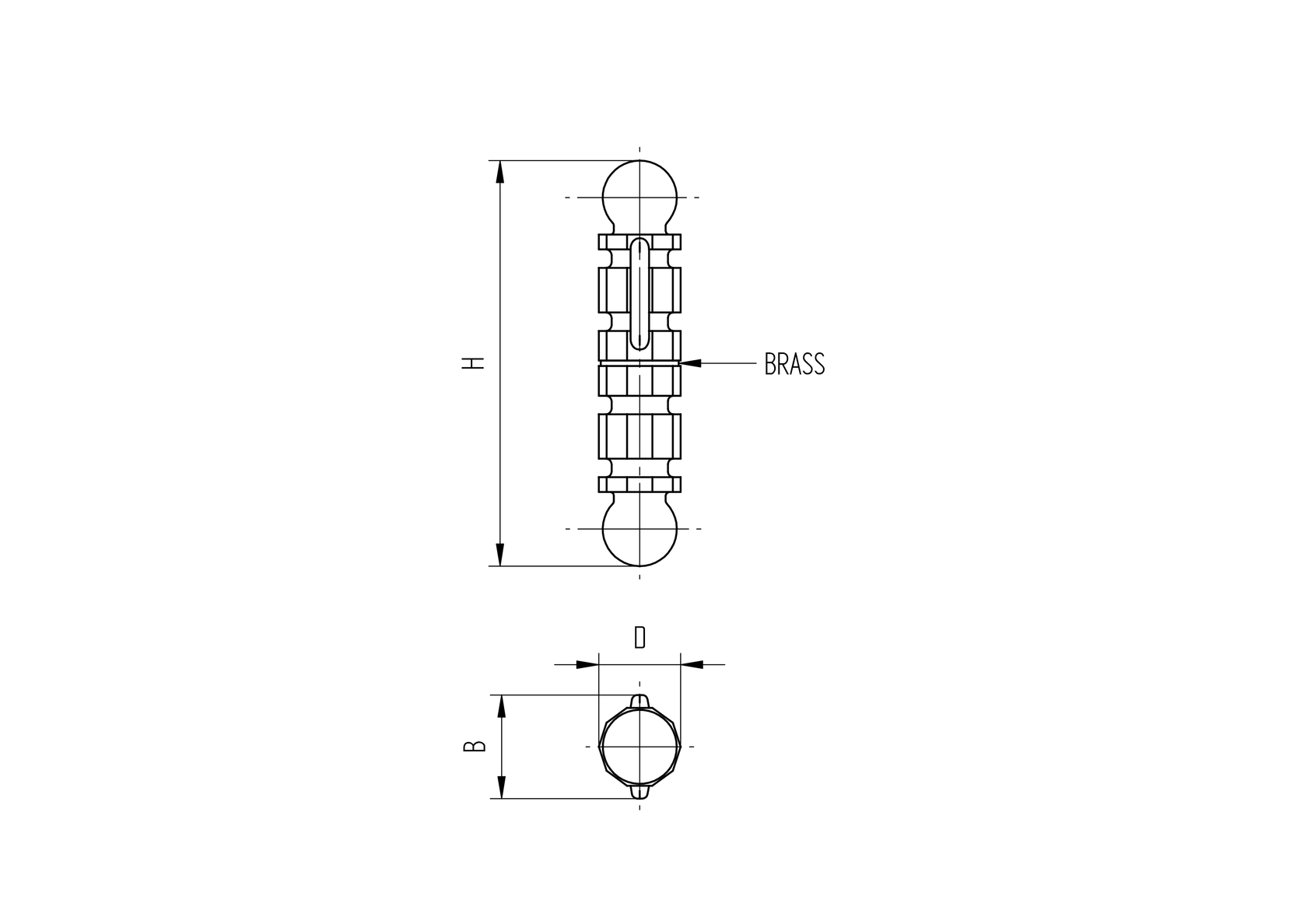 Záves ozdobný D25, L130mm