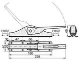 Stangenriegel Zn, L180mm