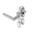 Door handle with plate, pair AISI 304, K320