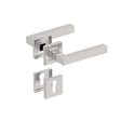 Door handle with plate, pair AISI 304, K320