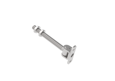 Torband, verstellbar, mit langem Gewinde, mit platte, INOX, M16