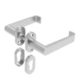 Door handle with plate, pair AISI 304, K320, L135m