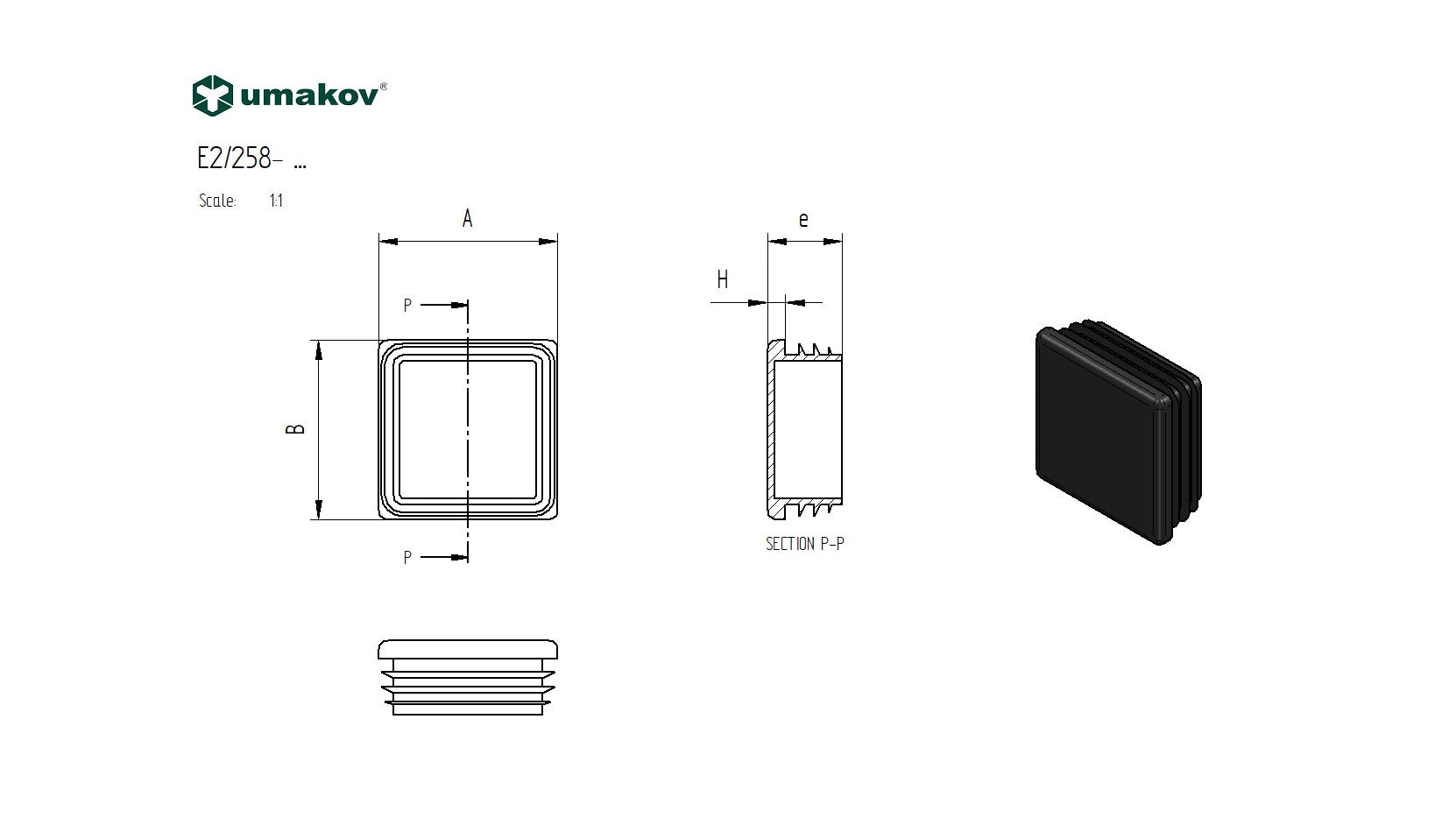 Krytka na stĺpik 50x50mm-PVC