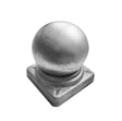 Pole cover with ball 50x50, h60, D50mm, t0,70mm