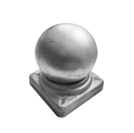 Pfostendeckel mit Kugel 50x50, h60, D50mm, t0,70mm