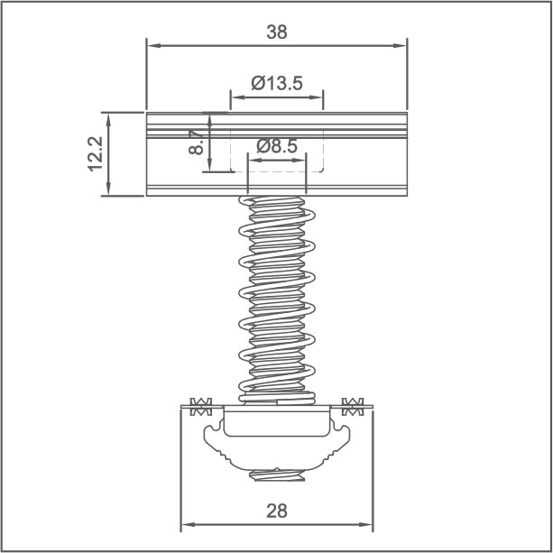Mittelklemme 30-40mm Modulrahmenhöhe