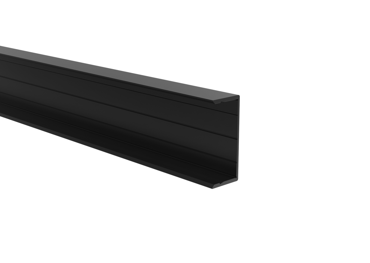 Aluminium-Zaunadapter für Füllungen 40 mm und für Fassadensystem, 45 x 20 – 6,0 m – Schwarz RAL 9005