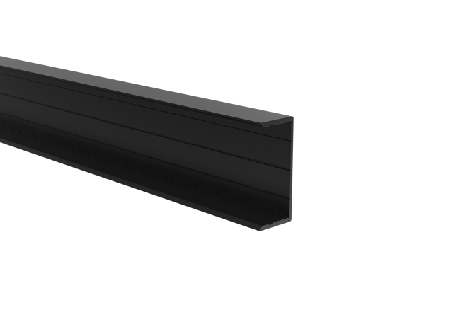 Aluminium-Zaunadapter für Füllungen 40 mm und für Fassadensystem, 45 x 20 – 6,0 m – Schwarz RAL 9005