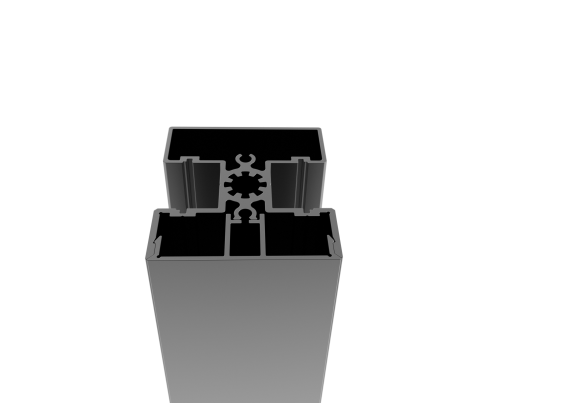 Aluminium-Pfostenset 50x60 und Abdeckung - 1500mm R7016