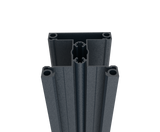 Aluminium-Zaunpfosten 70x70 mm-2,5 m, Anthrazit RAL 7016, für 40 mm breite Füllungen und schräge Befestigung von Jalousi