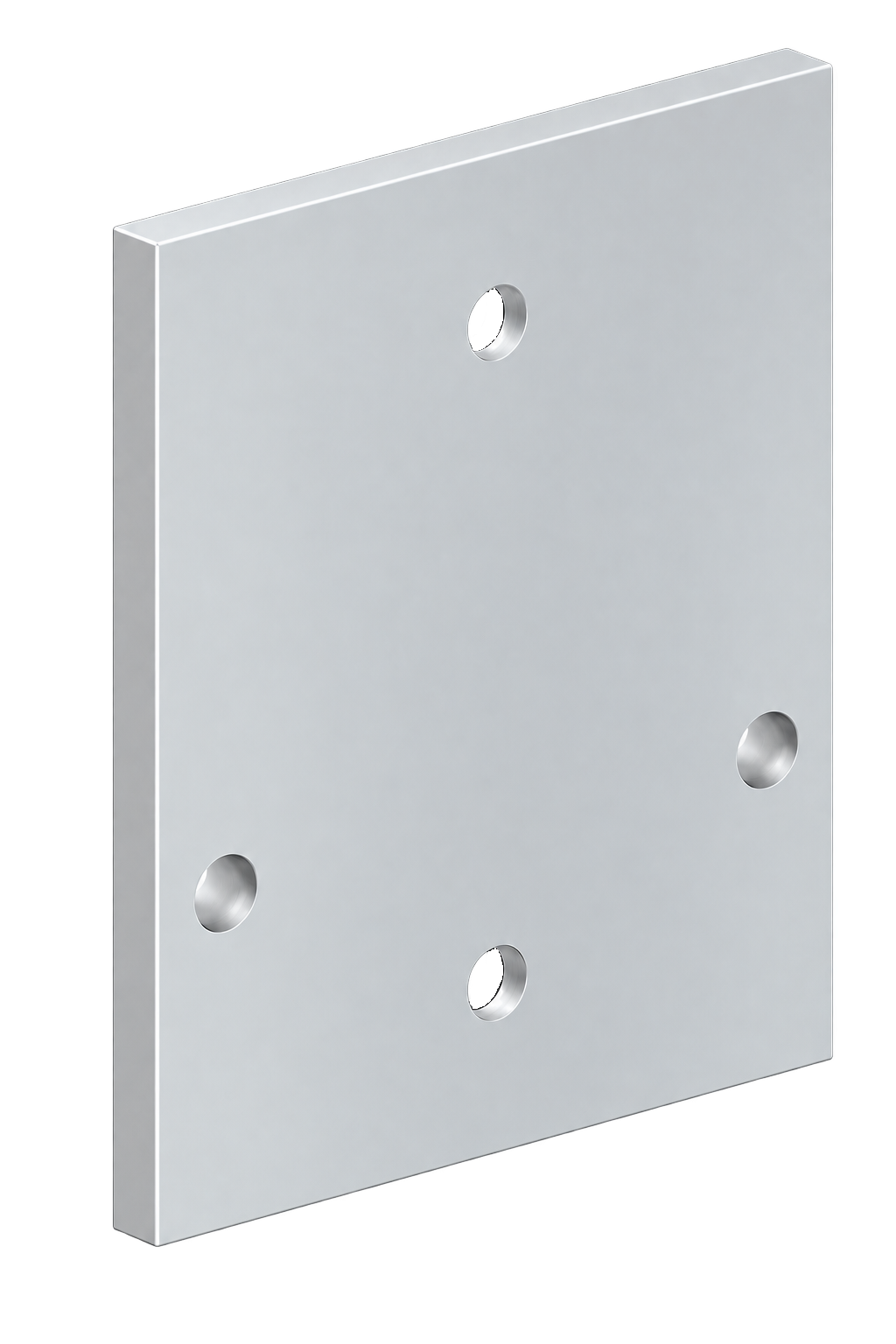 Aluminium-Ankerplatte für Profil/Pfosten 56x60