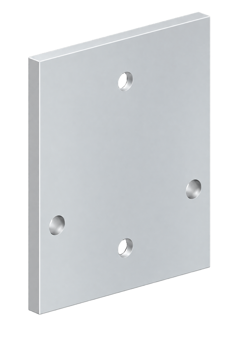 Aluminium-Ankerplatte für Profil/Pfosten 56x60