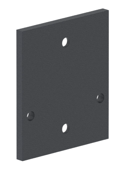 Aluminium Ankerplatte für Pfosten 80x80 R7016