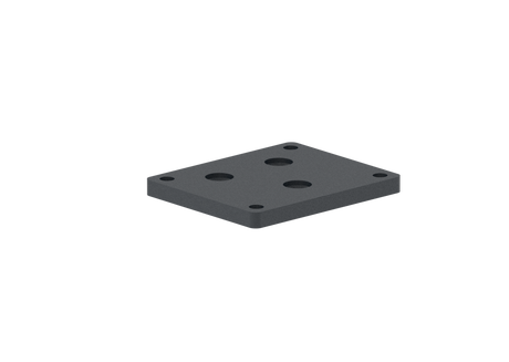 Aluminium-Ankerplatte für Pfosten 56x 60 - Anthrazit RAL 7016