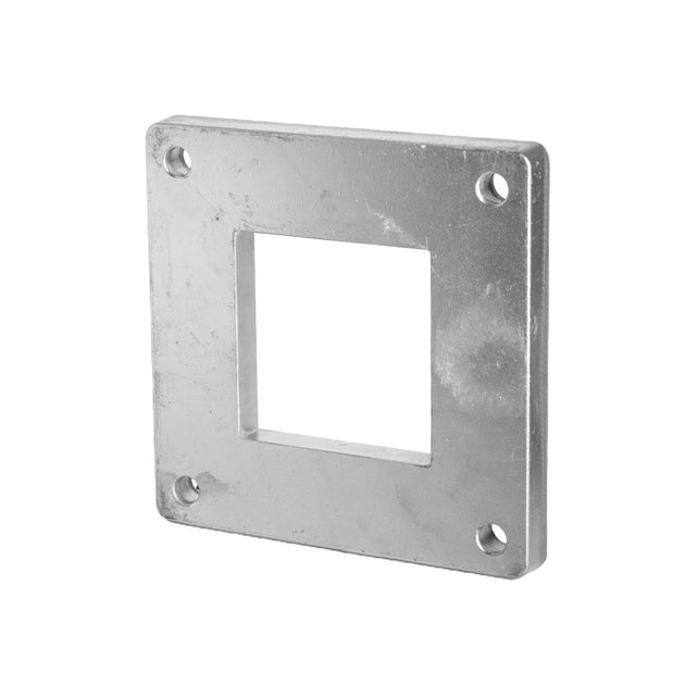 Aluminium-Aufschweißplatte mittig für Pfosten 100x100 natur