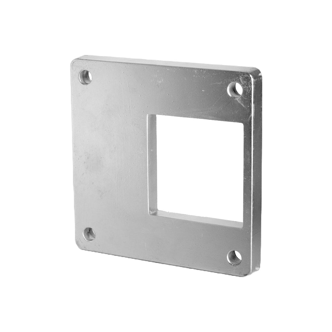 Aluminium-Rückplatte außermittig für Pfosten 100x100 natur