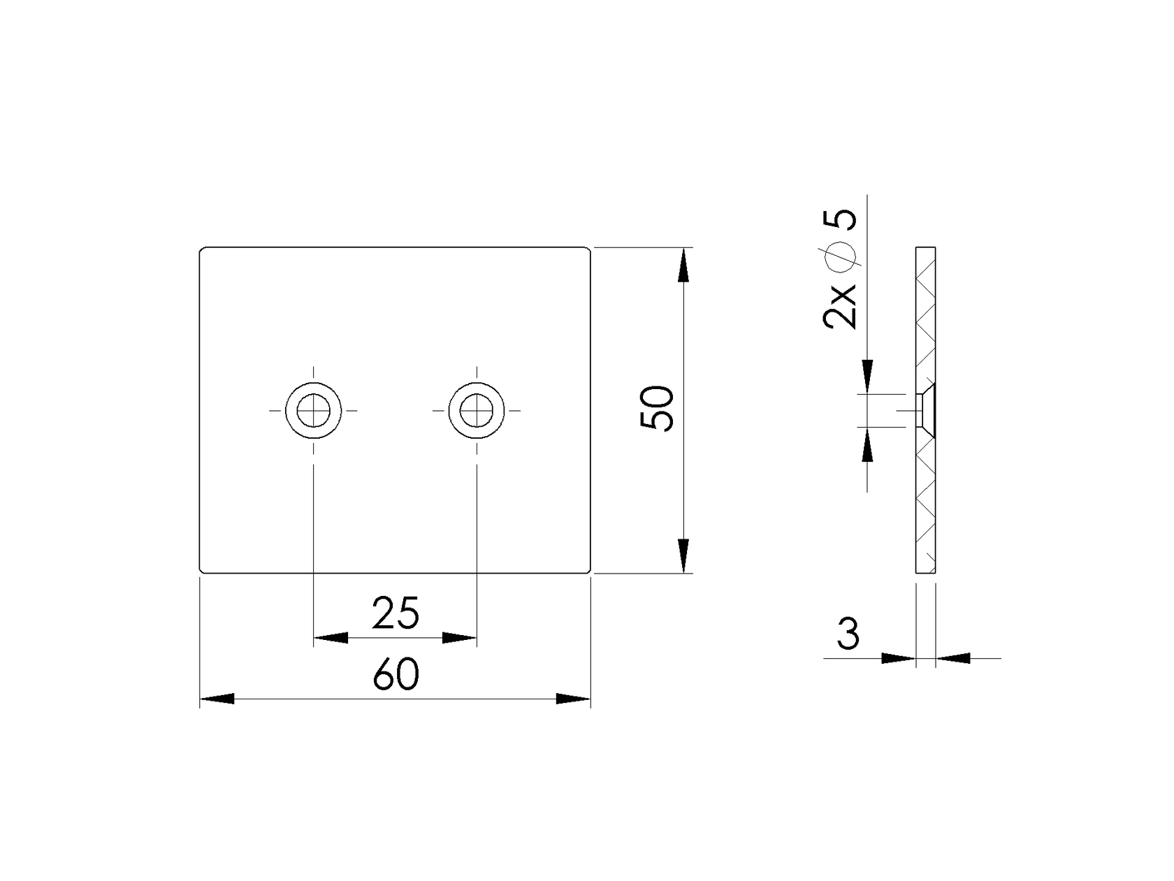 Aluminiumabdeckung für Pfosten 50x60 R7016