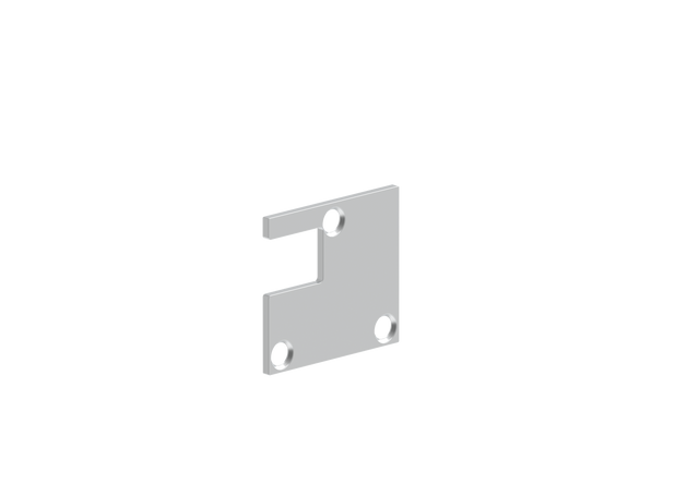 Aluminium Endkappe für Pfosten 56x60 - Natur