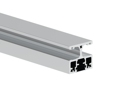Aluminium-Pfostenprofil 56×60 mm - 6 m - Natur