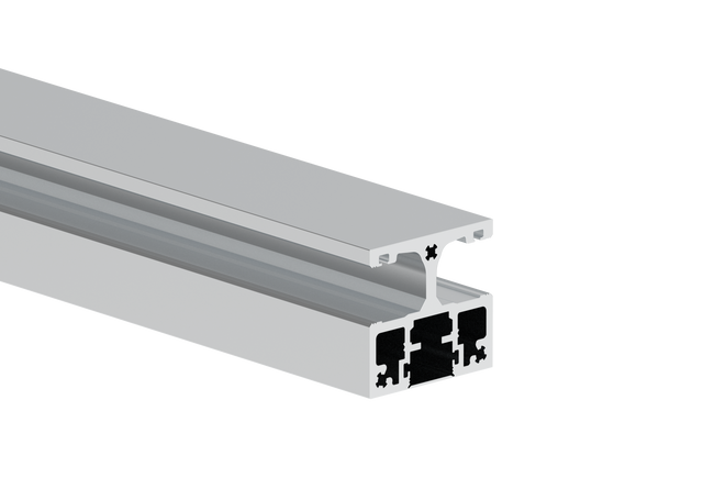 Aluminium-Pfostenprofil 56×60 mm - 6 m - Natur