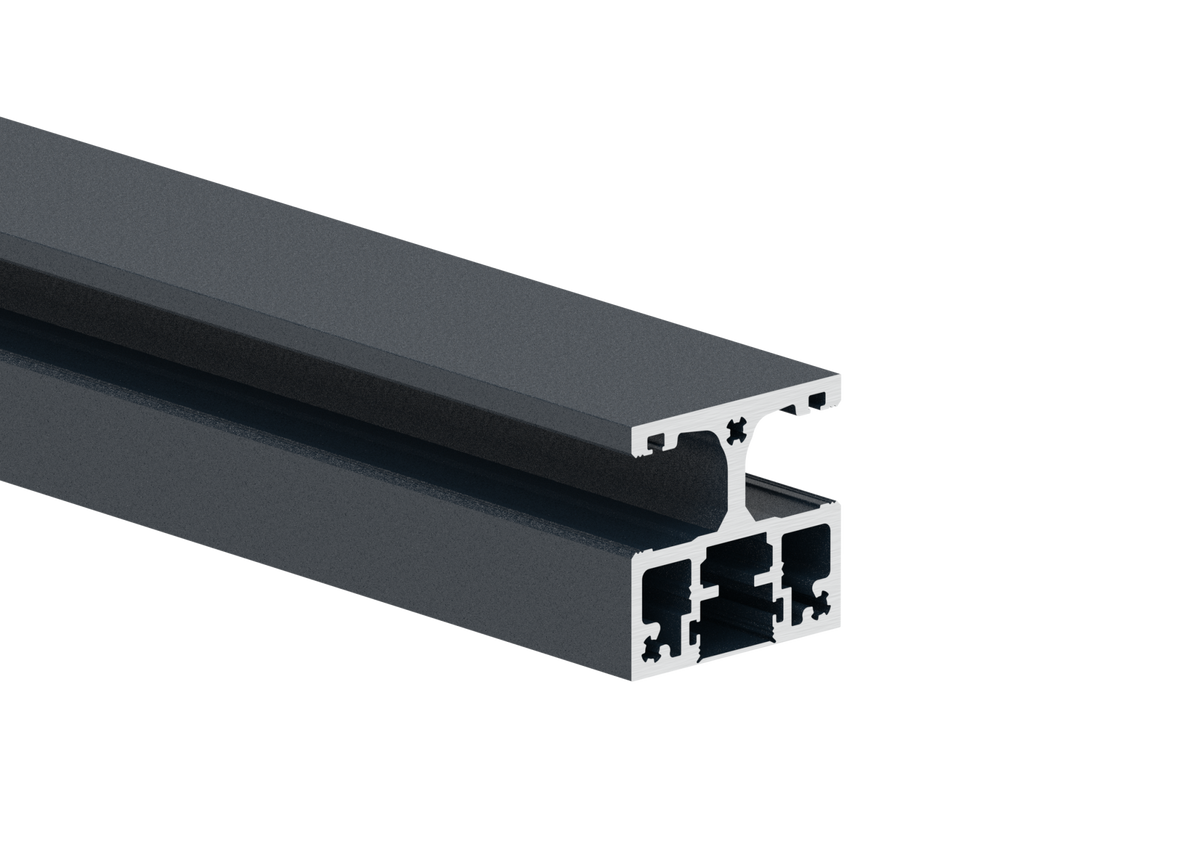 Aluminium-Pfostenprofil 56 × 60 mm - 1,0 m - Anthrazit RAL 7016