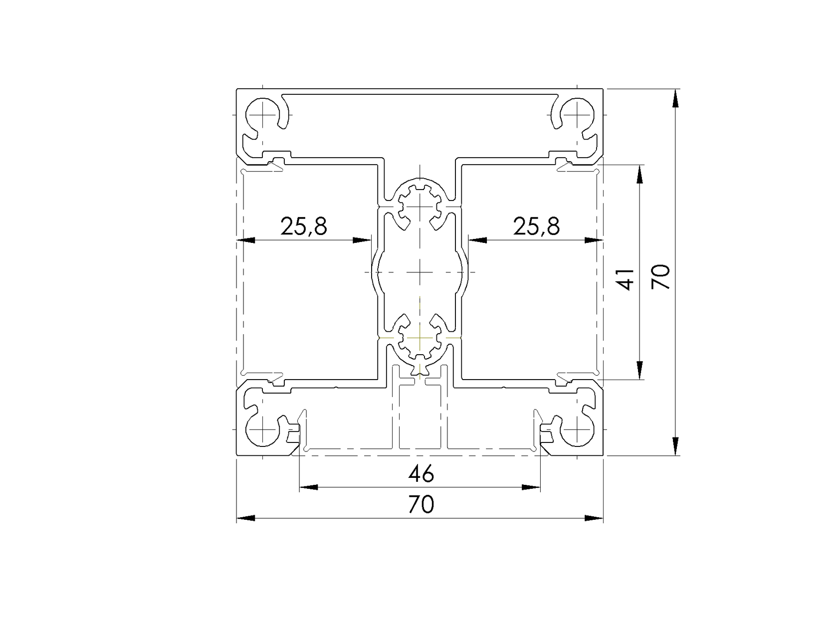 Hliníkový plotový stĺpik 70x70 mm – 6 m – Antracit RAL 7016 – pre 40 mm široké výplne