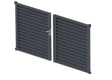 Doppelflügeltor aus Aluminium mit Jalousien 3,92×1,85 m – Set
