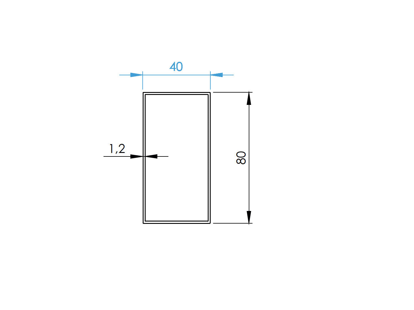 Hliníková plotová výplň 40 x 80 x 1,2 - 6,0 m  drevo dekor SVETLÝ DUB W02