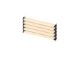 Set schwarzes Kunststoff-Horizontal-Kippsystem 0,44 m mit 1,2 m Kiefernholzfüllung 19x95