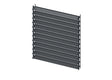 Set Anthrazitfarbenes Aluminium-Horizontal-Kippsystem 1,09m mit AL 1,2m Anthrazitfüllung 20x95mm