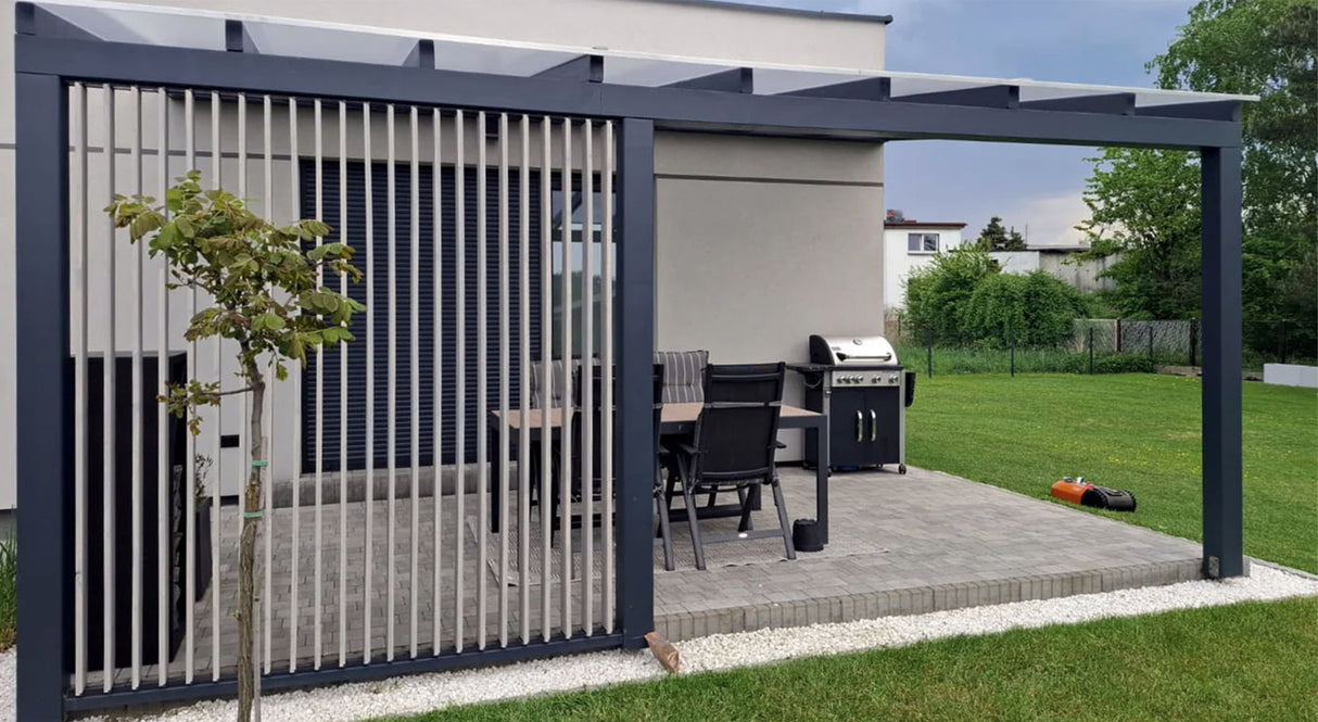 Bewegliches Aluminiumsystem – vertikal, Jalousie – Paar (links + rechts)