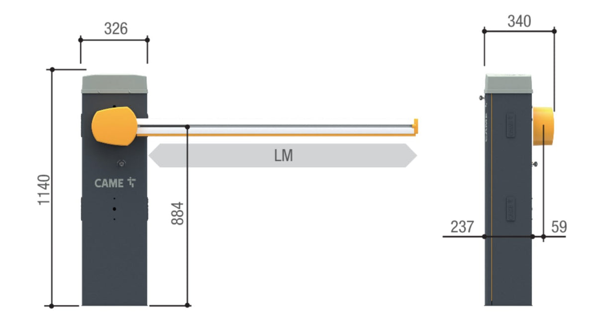 CAME Schranke 24V, 4m