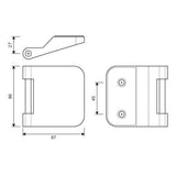 Stainless steel hinge for glass doors office Al