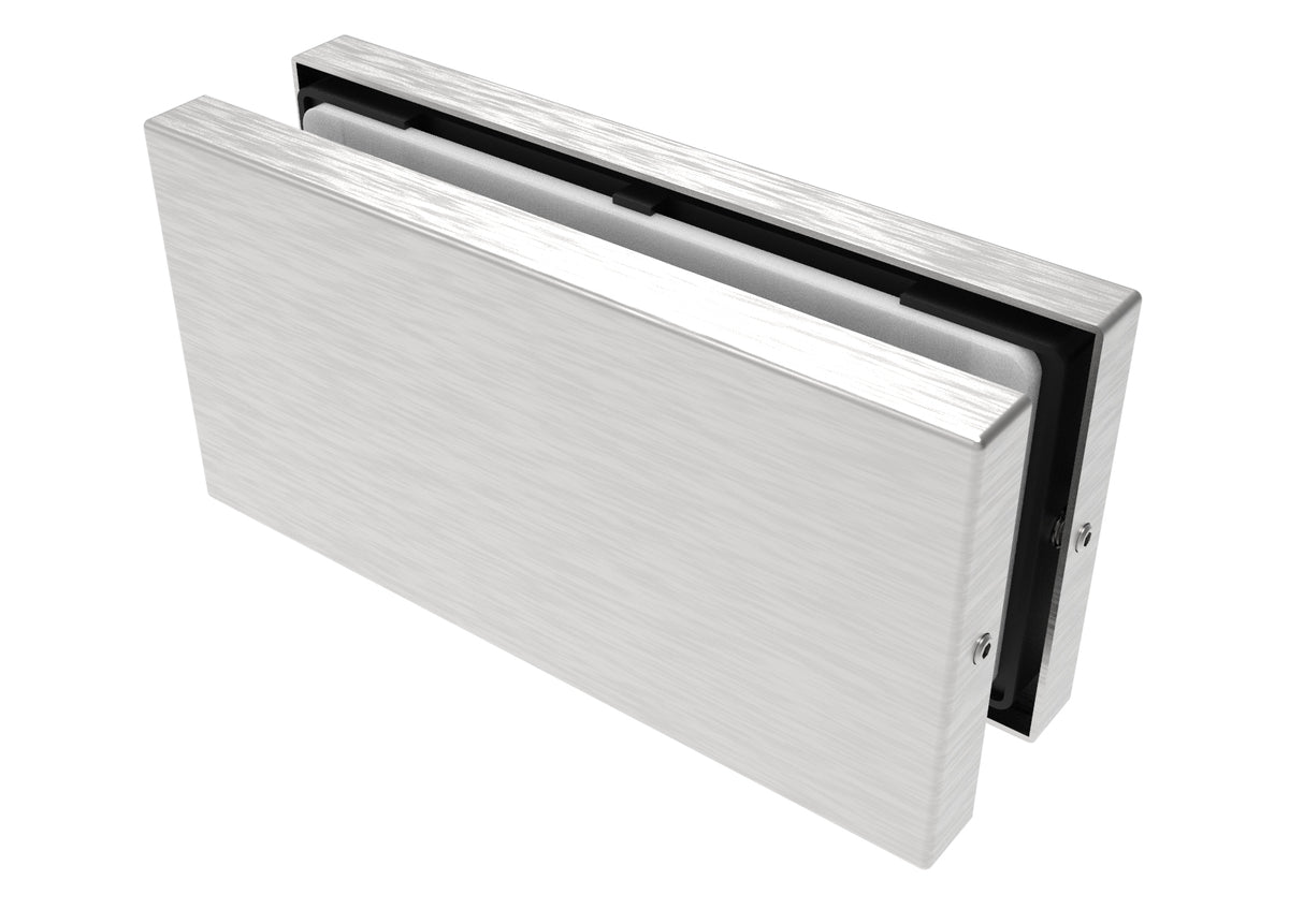 Connector patch for 2 glass panels AISI 304,