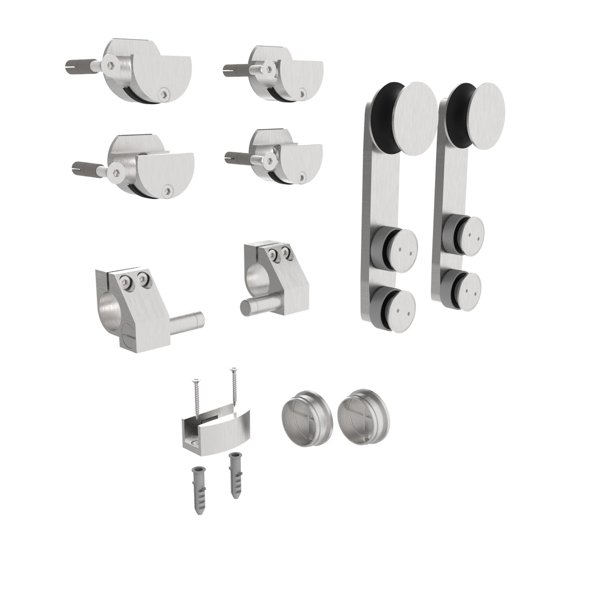 Glastür - Schiebetür System - Oberführung AISI304