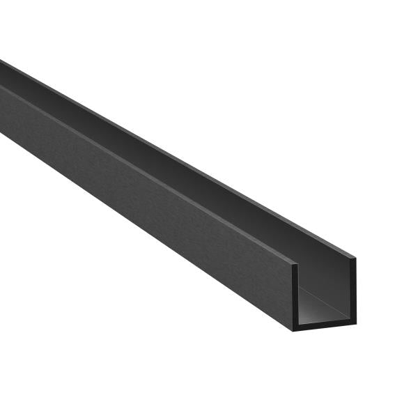 Verglasungsprofil U AL 20x12x2mm BLACK