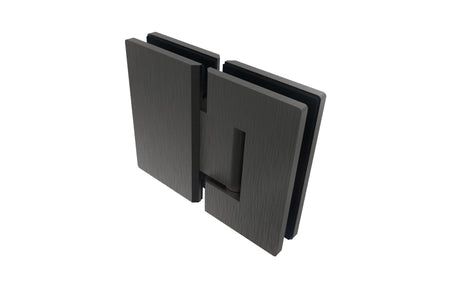 Glastürscharnier +/- 90° - Montage Glas/Glas BLACK