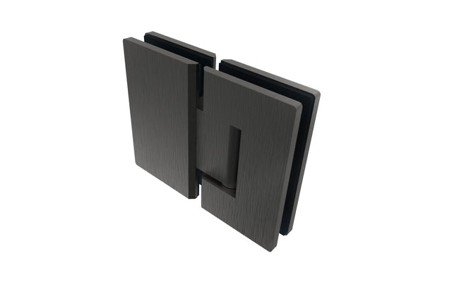 Glastürscharnier +/- 90° - Montage Glas/Glas BLACK