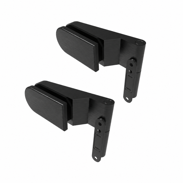 Glastürscharnier AL, glass t 8,10mm BLACK