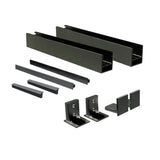Julliet balcony aluminum frame without glass