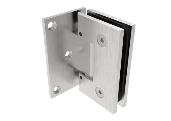 Glastürscharnier +/- 90° - Montage Glas/Glas flex